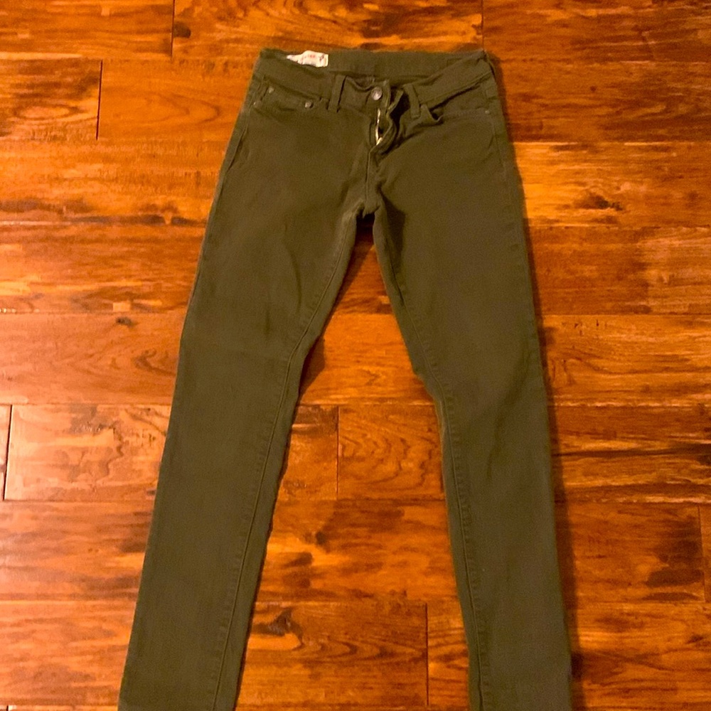 Red Engine green/olive jeans
